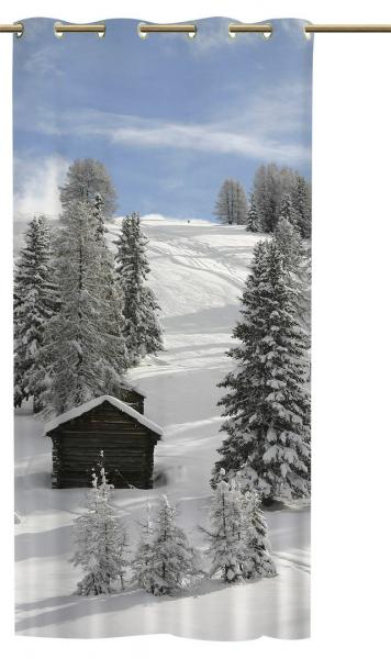 Ösenschal Winterlandschaft - Winter Ösenvorhang